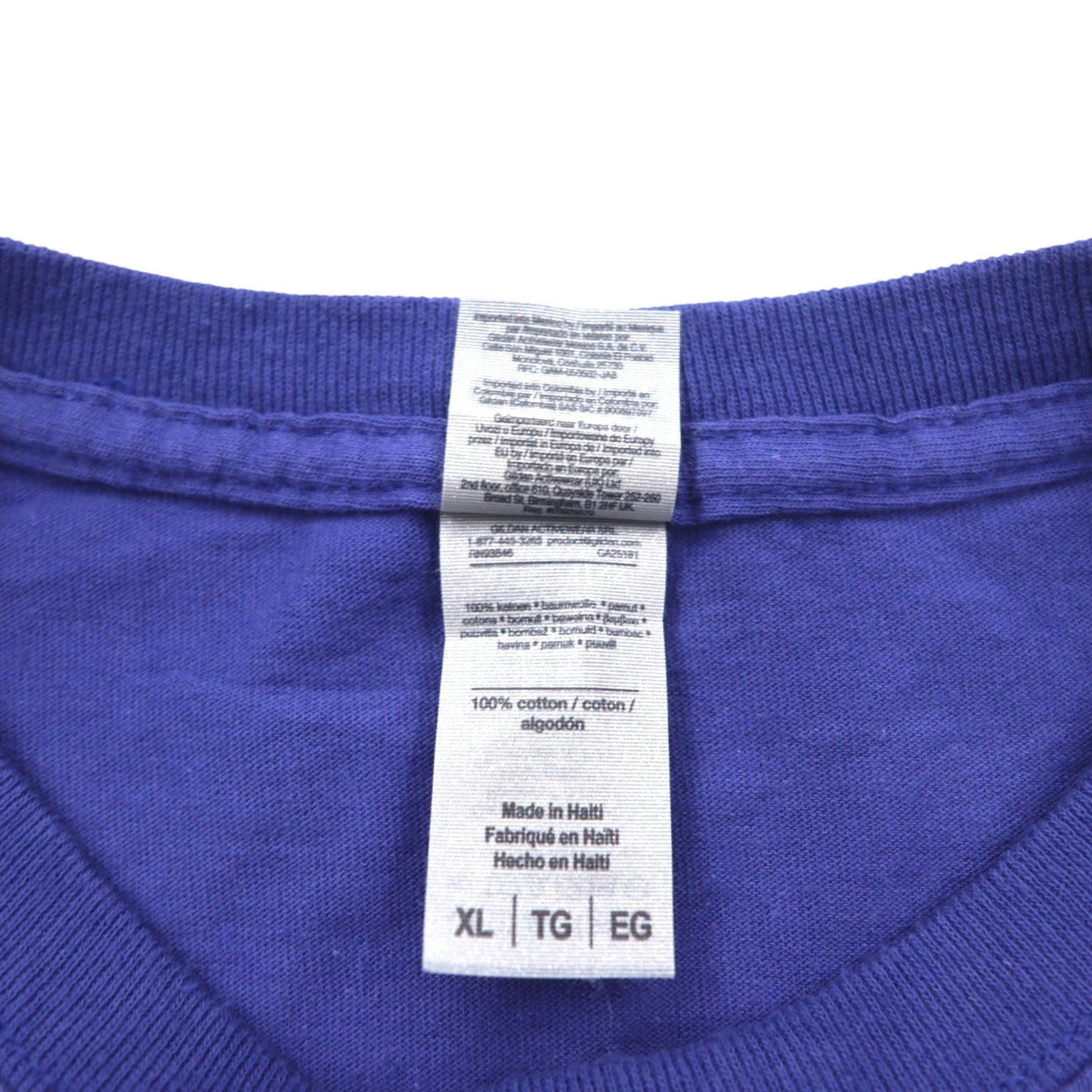 GILDAN カレッジプリント ULTRA COTTON 3段プリント Tシャツ XL ブルー アーチロゴ VERMONT GREEN MTNS