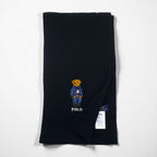 Polo Ralph Lauren Polo Bear Embroidered Scarf Neck Warmer Black Acrylic