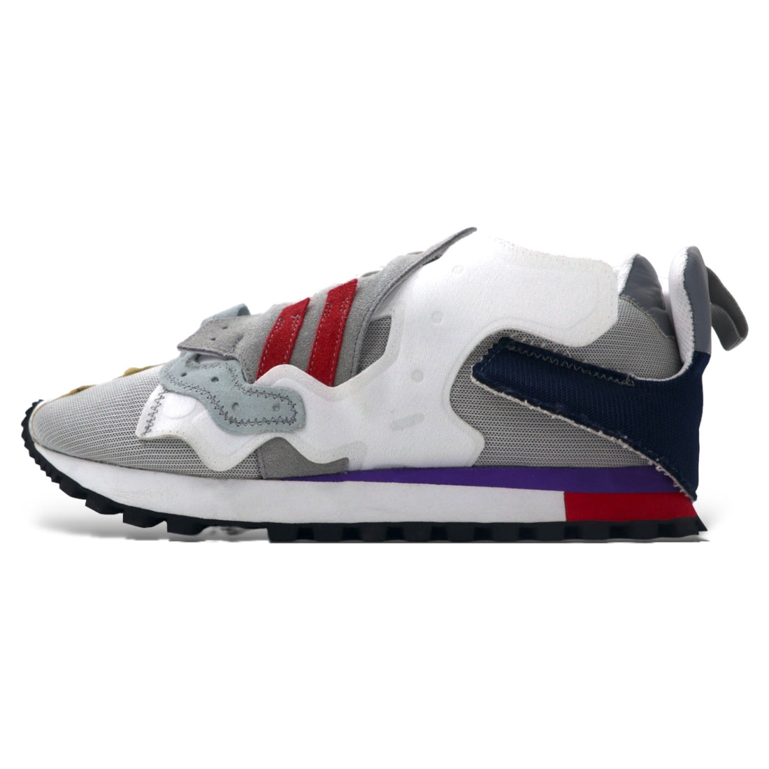 日本然リトテ-古着オンライン-kolor リメイク 再構築 クレイジー スニーカー 28.5cm ホワイト スエード 21WCM-A01501-kolor Remake Rebuild Crazy Sneakers US10.5 White Suede 21WCM-A01501