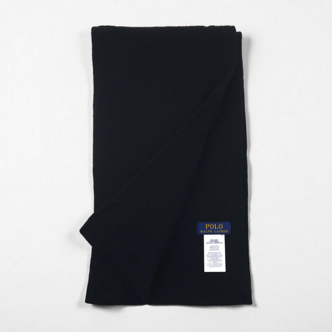 Polo Ralph Lauren Polo Bear Embroidered Scarf Neck Warmer Black Acrylic