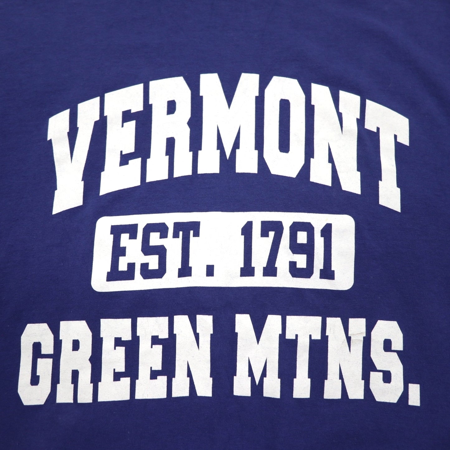 GILDAN カレッジプリント ULTRA COTTON 3段プリント Tシャツ XL ブルー アーチロゴ VERMONT GREEN MTNS
