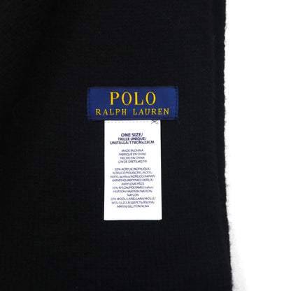 Polo Ralph Lauren ポロベア 刺繍 マフラー ネックウォーマー ブラック アクリル