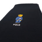 Polo Ralph Lauren Polo Bear Embroidered Scarf Neck Warmer Black Acrylic