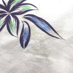 Columbia Aloha Shirt, All-Over Print, Short Sleeve, Size L, Beige, Hibiscus, Fishing, FM7086