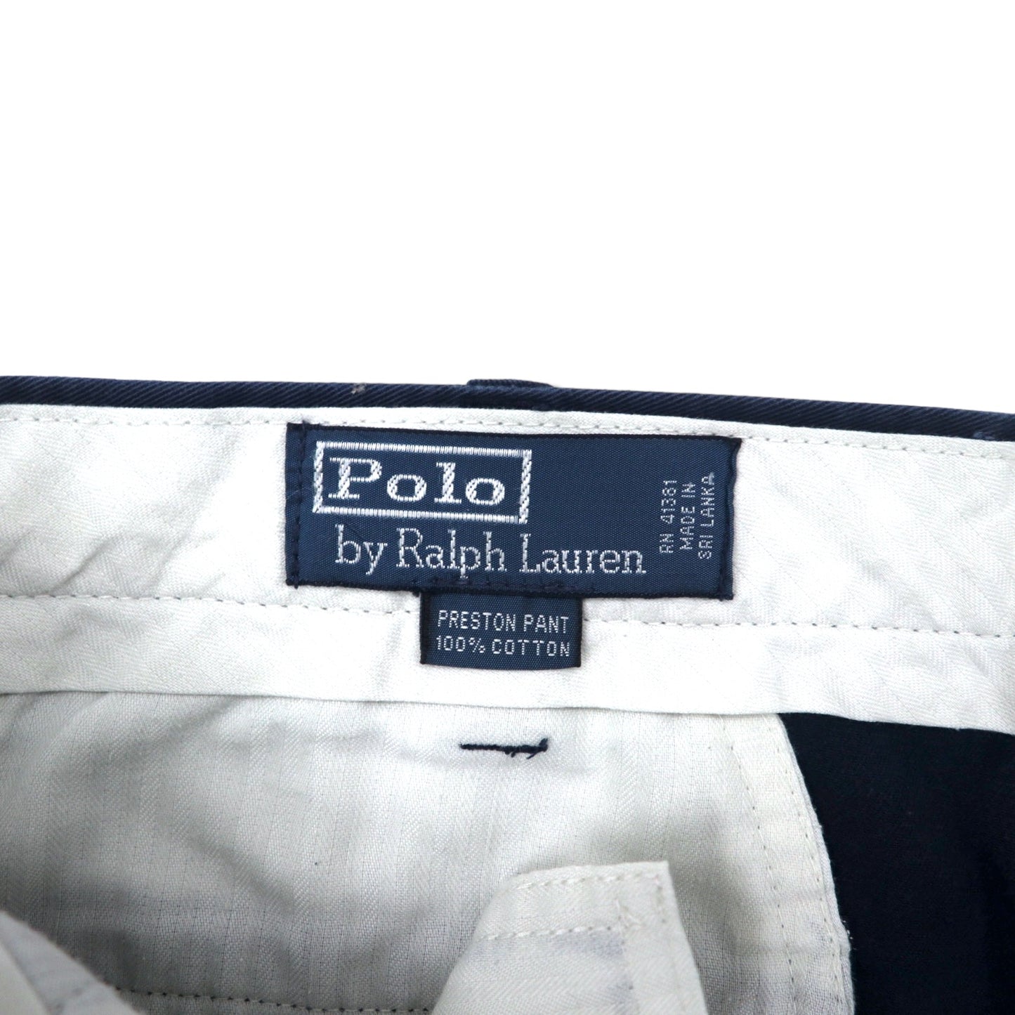 Polo by Ralph Lauren テーパード チノパンツ 36 ネイビー コットン PRESTON PANT