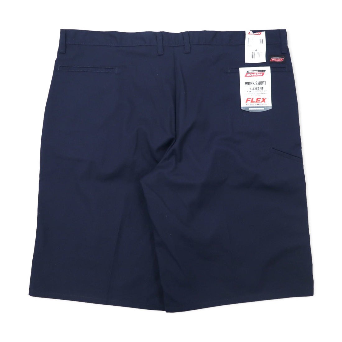 Dickies Relaxed Fit Work Shorts, Size 44, Navy, Polyester, Cotton, FLEX, Made in Honduras, Unused