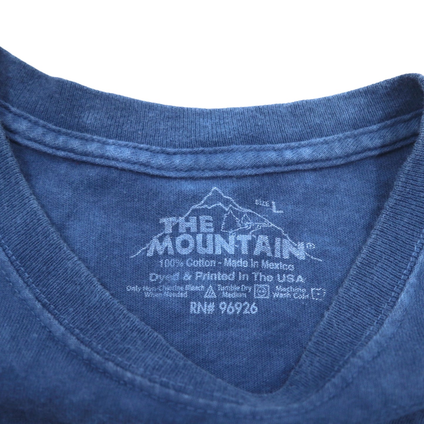 THE MOUNTAIN タイダイ プリント Dyed & Printed in USA Tシャツ L ネイビー アニマル ホワイトタイガー メキシコ製