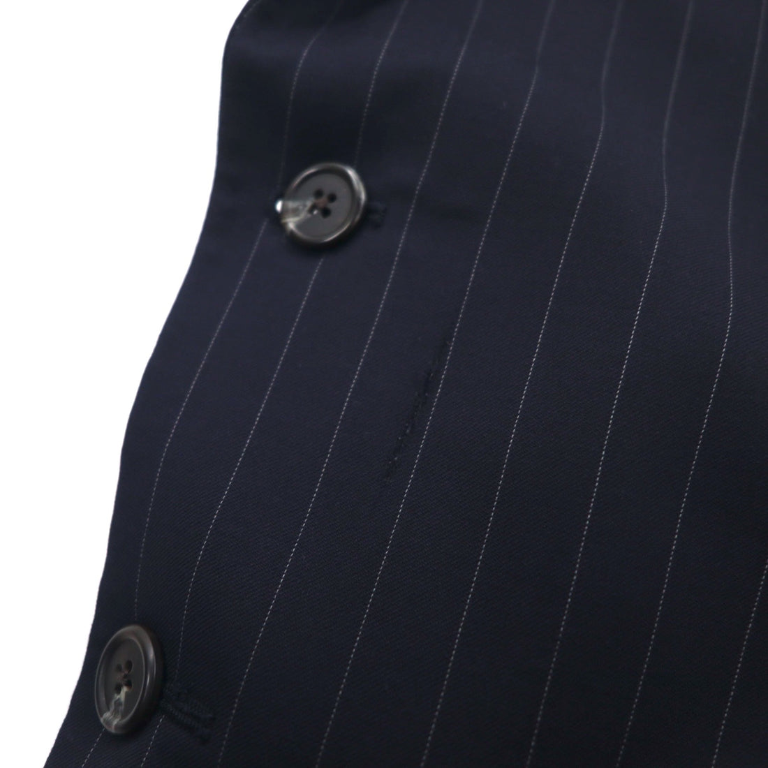 LAUREN RALPH LAUREN Made in Canada 90s 2B Suit Set L Navy Striped Wool