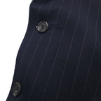 LAUREN RALPH LAUREN Made in Canada 90s 2B Suit Set L Navy Striped Wool