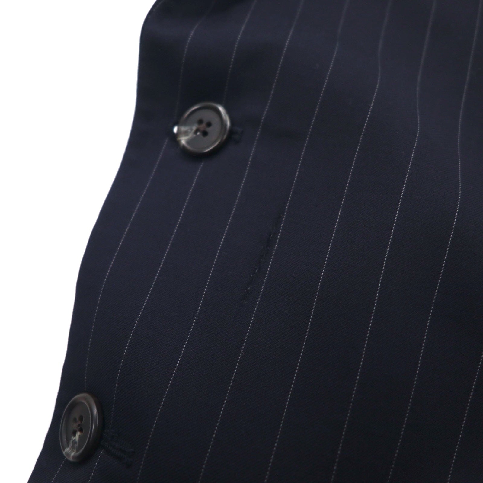 LAUREN RALPH LAUREN Made in Canada 90s 2B Suit Set L Navy Striped Wool