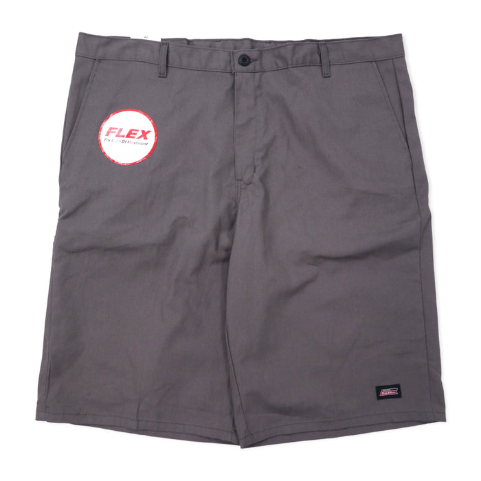 Dickies Relaxed Fit Work Shorts, Size 42, Grey, Polyester, Cotton, FLEX, Made in Honduras, Unused