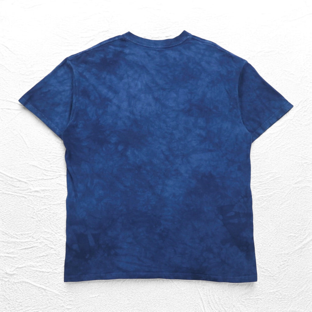 THE MOUNTAIN タイダイ プリント Dyed & Printed in USA Tシャツ L ネイビー アニマル ホワイトタイガー メキシコ製