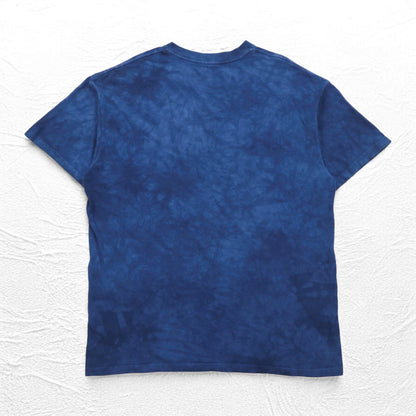 THE MOUNTAIN タイダイ プリント Dyed & Printed in USA Tシャツ L ネイビー アニマル ホワイトタイガー メキシコ製