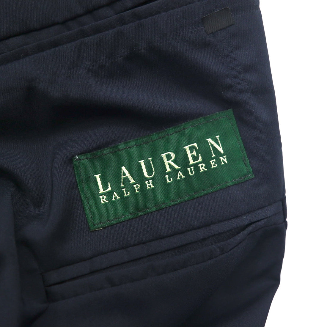 LAUREN RALPH LAUREN Made in Canada 90s 2B Suit Set L Navy Striped Wool