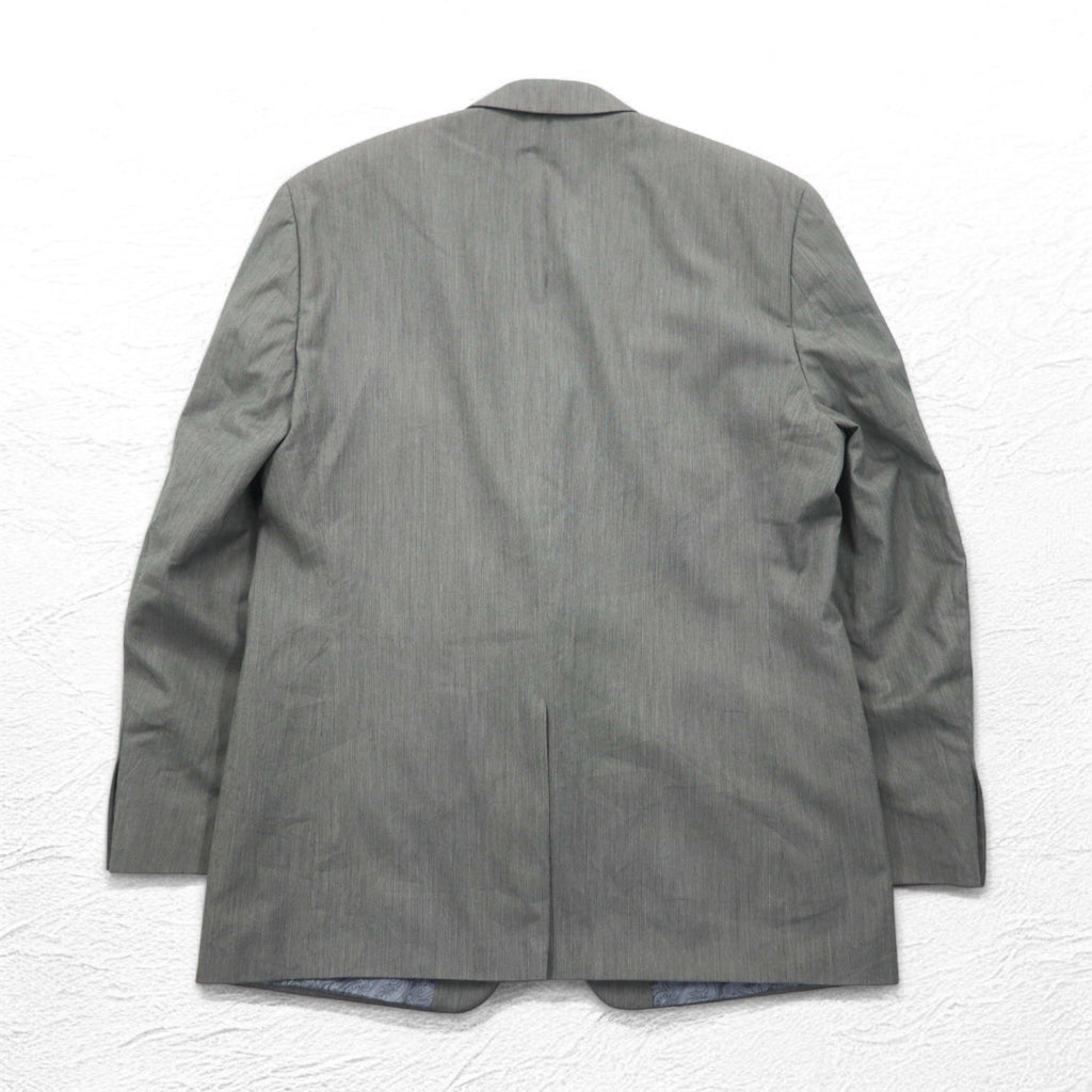 CHAPS 2B Tailored Jacket Suit L Gray Paisley Lining