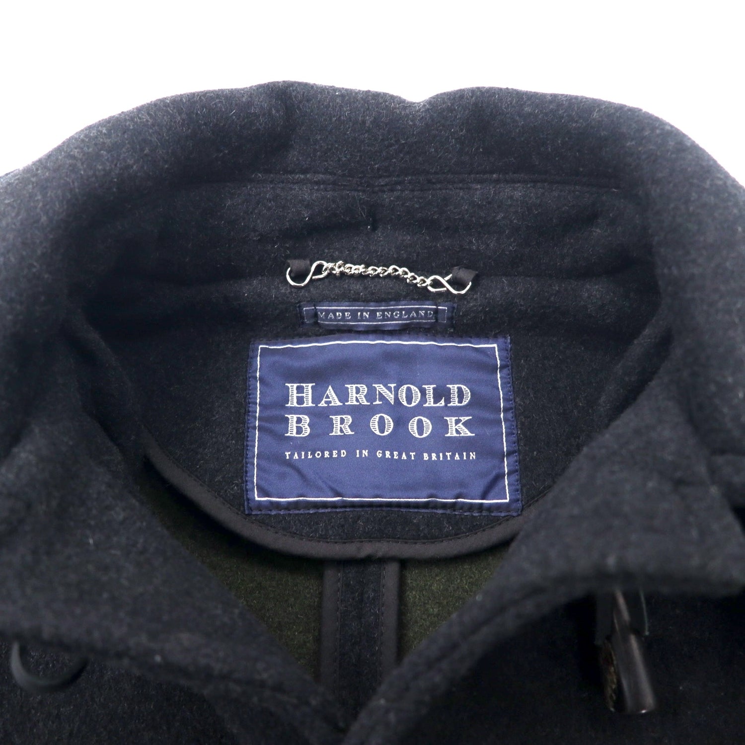 HARNOLD BROOK England MADE COAT S KHAKI Gray by COLLAR Wool – 日本