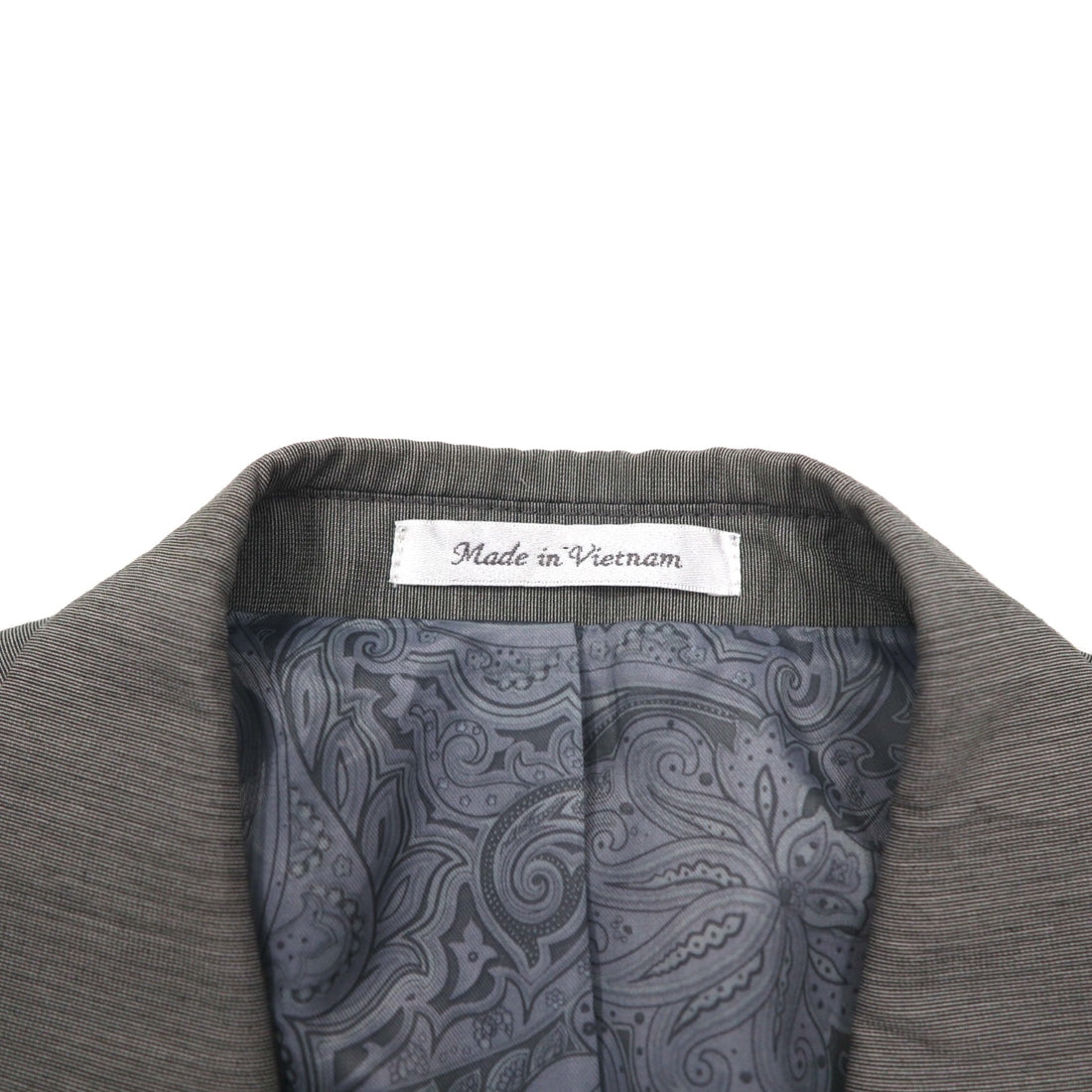 CHAPS 2B Tailored Jacket Suit L Gray Paisley Lining