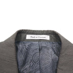 CHAPS 2B Tailored Jacket Suit L Gray Paisley Lining