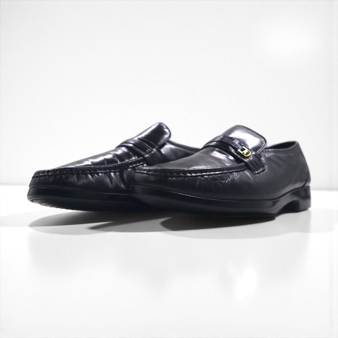 FLORSHEIM COMFORTECH 17088 slip-on loafers, size 28.5cm, black leather