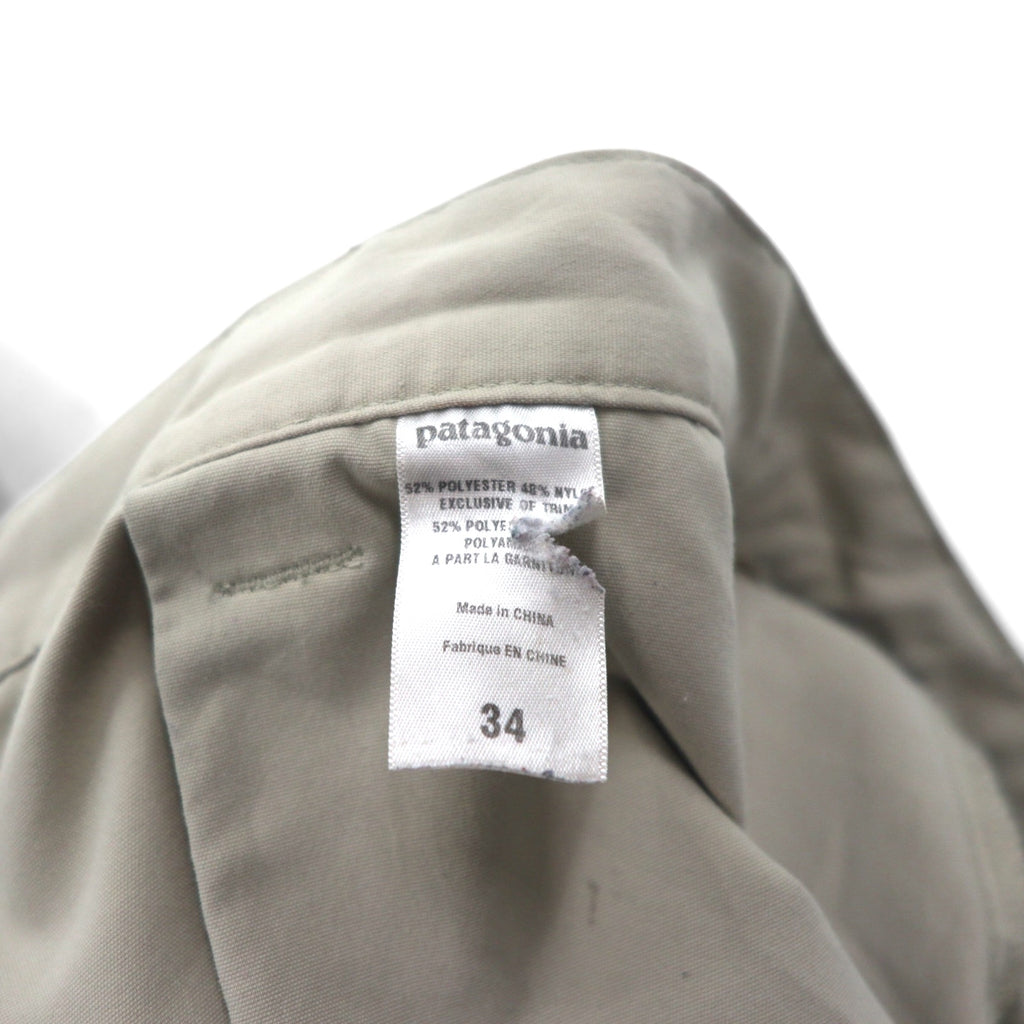 Patagonia 2000s Short Cargo Pants, Size L, Beige, Polyester, 11278