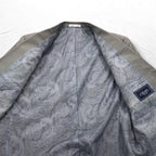 CHAPS 2B Tailored Jacket Suit L Gray Paisley Lining