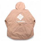 Columbia Park Jacket Mountain Parka Rain Jacket L Pink Nylon Drawcord
