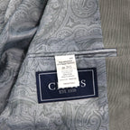 CHAPS 2B Tailored Jacket Suit L Gray Paisley Lining