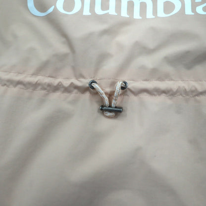 Columbia パークジャケット マウンテンパーカー レインジャケット L ピンク ナイロン ドローコード