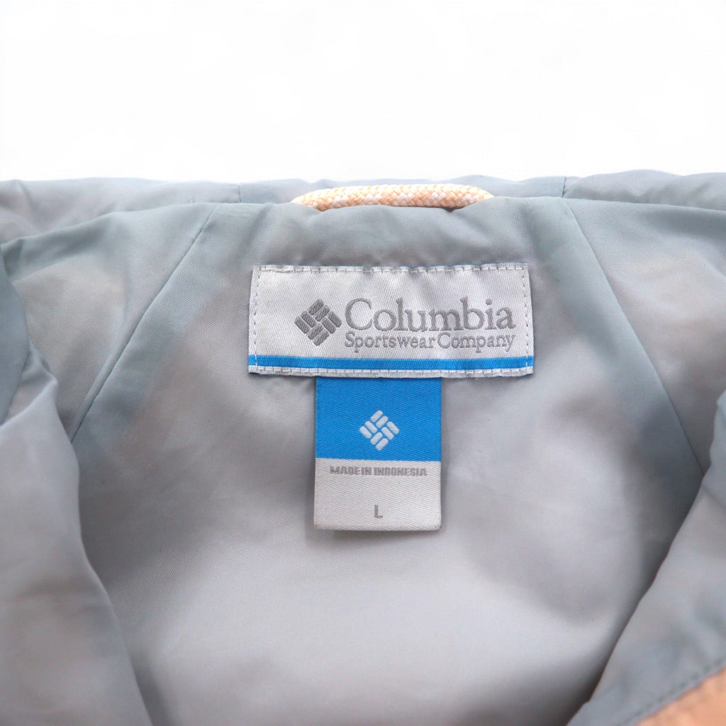 Columbia Park Jacket Mountain Parka Rain Jacket L Pink Nylon Drawcord