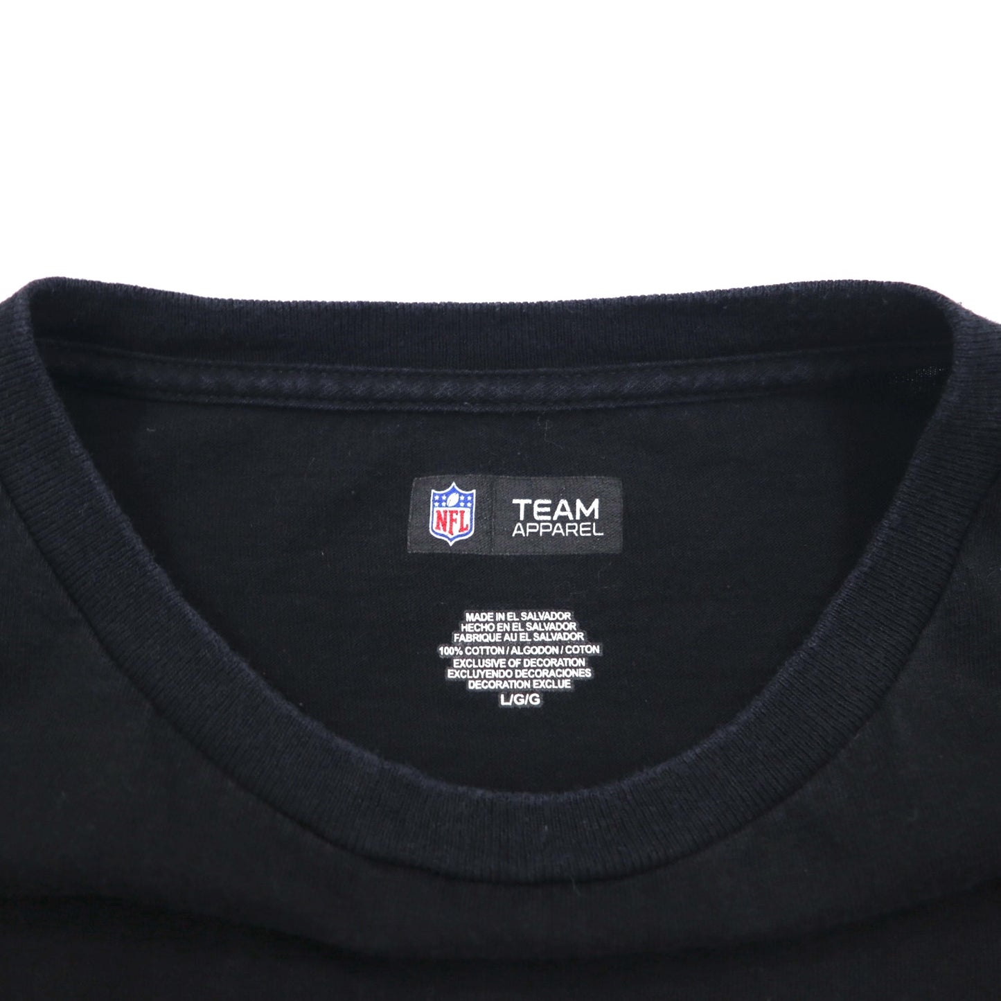 NFL TEAM APPAREL プリント Tシャツ L ブラック OAKLAND RAIDERS エルサルバドル製