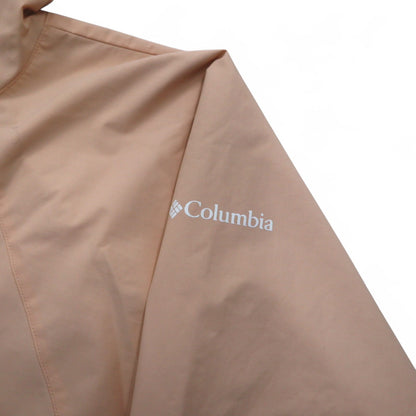 Columbia パークジャケット マウンテンパーカー レインジャケット L ピンク ナイロン ドローコード