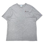 日本然リトテ-古着オンライン-Champion 90年代 Tシャツ ポケT 3XL グレー コットン バータグ ワンポイントロゴ刺繍 ビッグサイズ-Champion 90's T-Shirt Pocket T 3XL Gray Cotton Bar Tag One Point Logo Embroidery Big Size