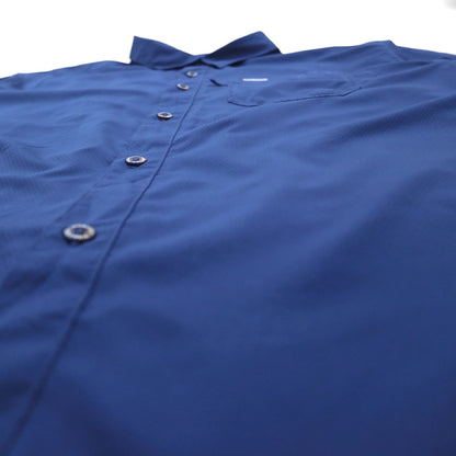 Columbia PFG オムニシェード OMNI-SHADE スラックタイドキャンプシャツ フィッシングシャツ XL ネイビー ポリエステル FM7042