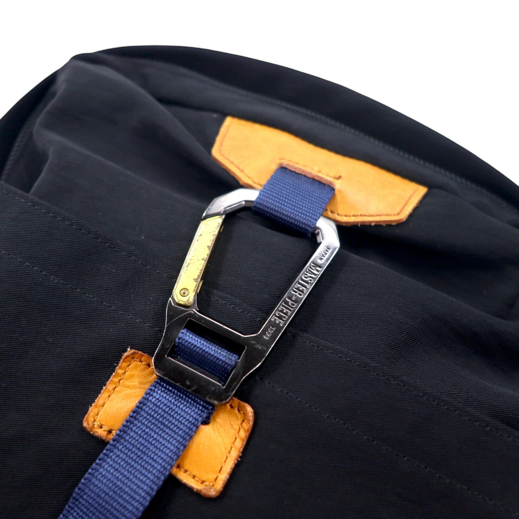 MSPC MASTER-PIECE LINK Backpack Black Nylon Leather Cowhide Carabiner 02340 Made in Japan