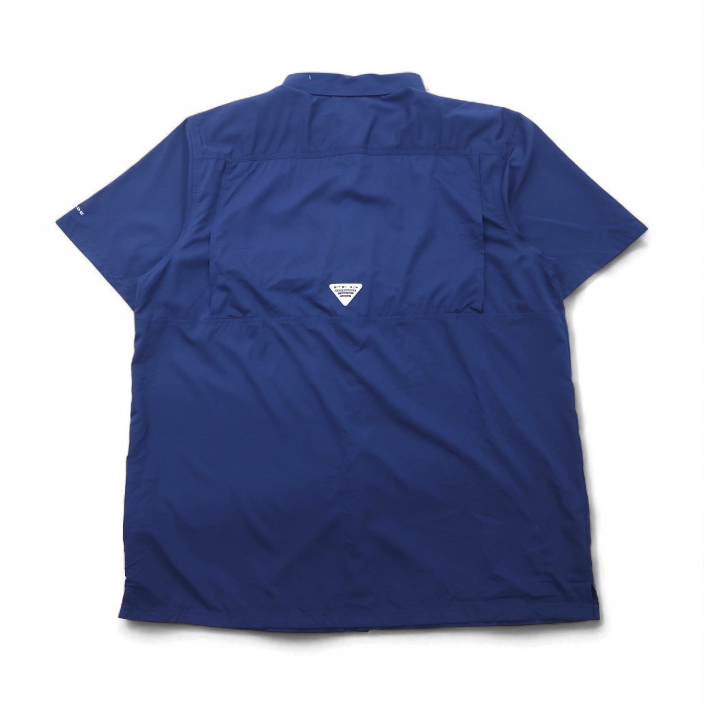 Columbia PFG オムニシェード OMNI-SHADE スラックタイドキャンプシャツ フィッシングシャツ XL ネイビー ポリエステル FM7042