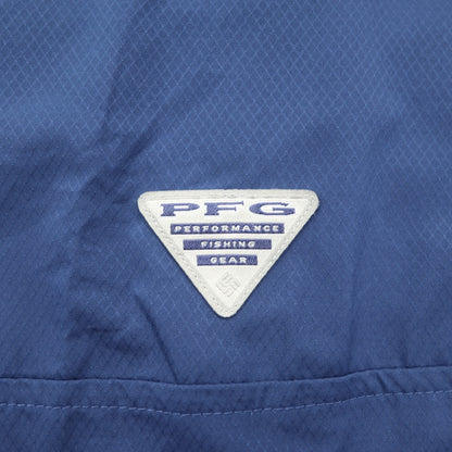 Columbia PFG オムニシェード OMNI-SHADE スラックタイドキャンプシャツ フィッシングシャツ XL ネイビー ポリエステル FM7042