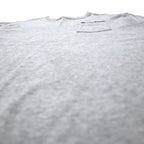 Champion 90s T-shirt, Pocket T, 3XL, Gray, Cotton, Bar Tag, One Point Logo Embroidery, Big Size