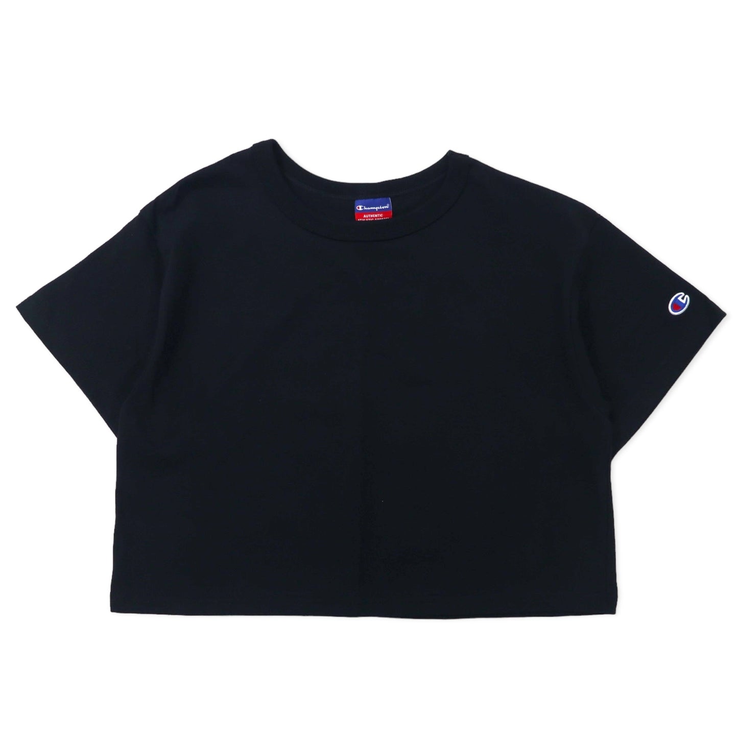 Champion 90年代 クロップド Tシャツ M ブラック コットン AAAタグ エルサルバドル製