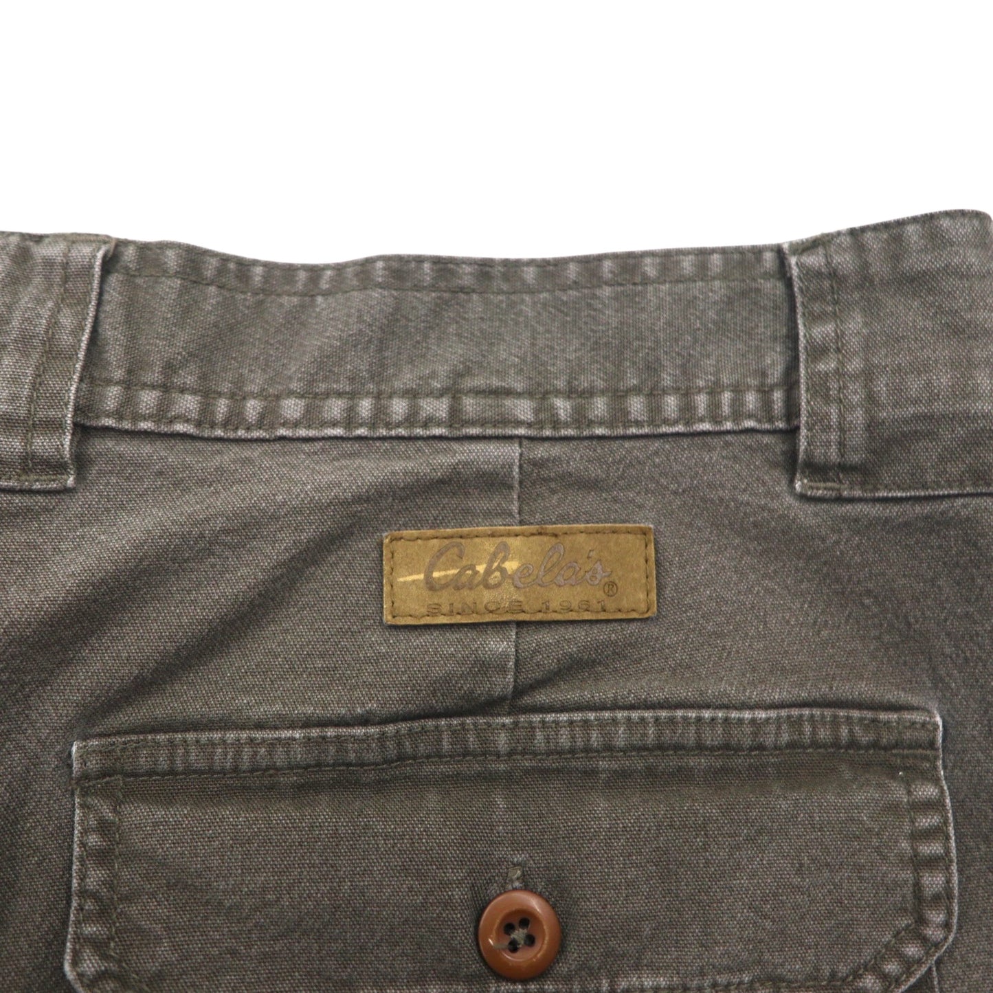 Cabela's 90年代 ブッシュ ショートパンツ ハーフパンツ L カーキ コットン ポケット