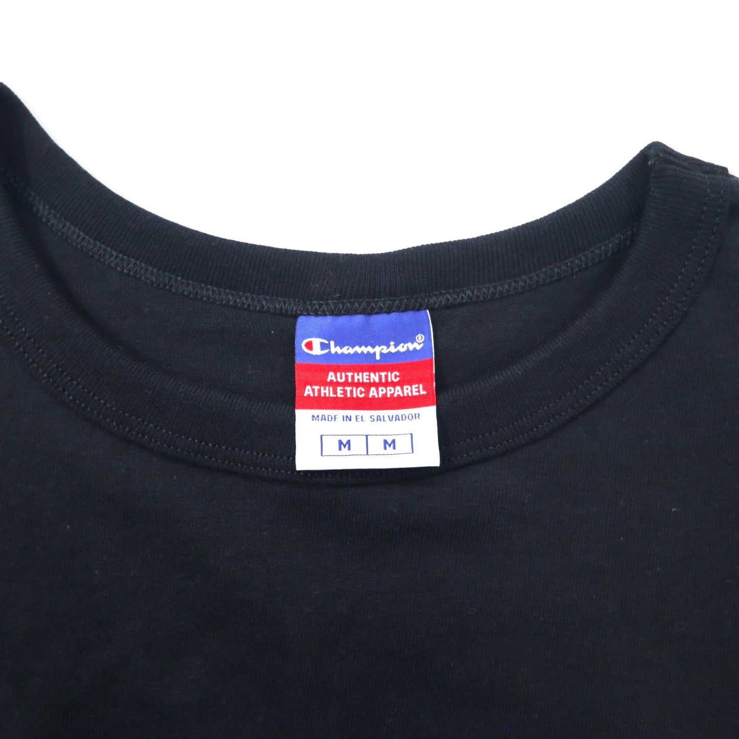 Champion 90年代 クロップド Tシャツ M ブラック コットン AAAタグ エルサルバドル製