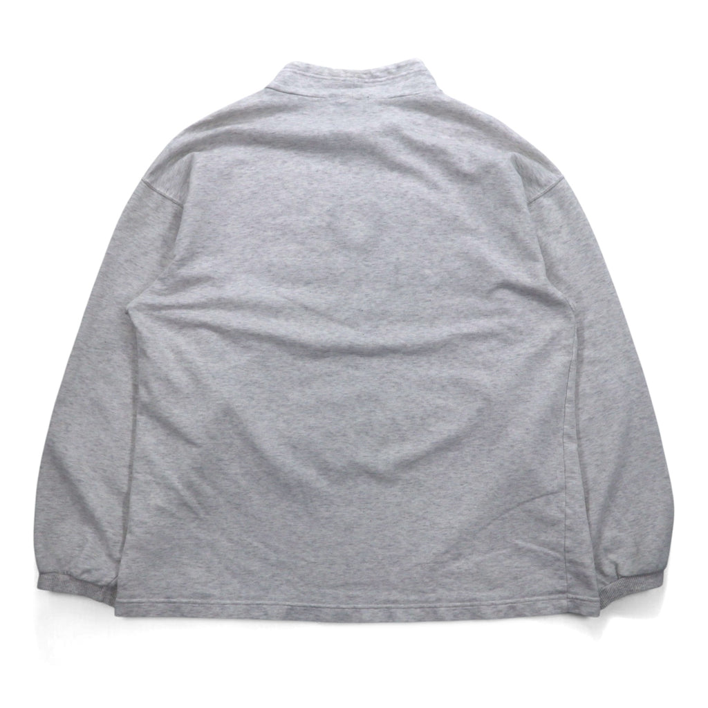 FRED PERRY 90s Drawstring High Neck Sweatshirt L Gray Bottle Neck Made in Japan