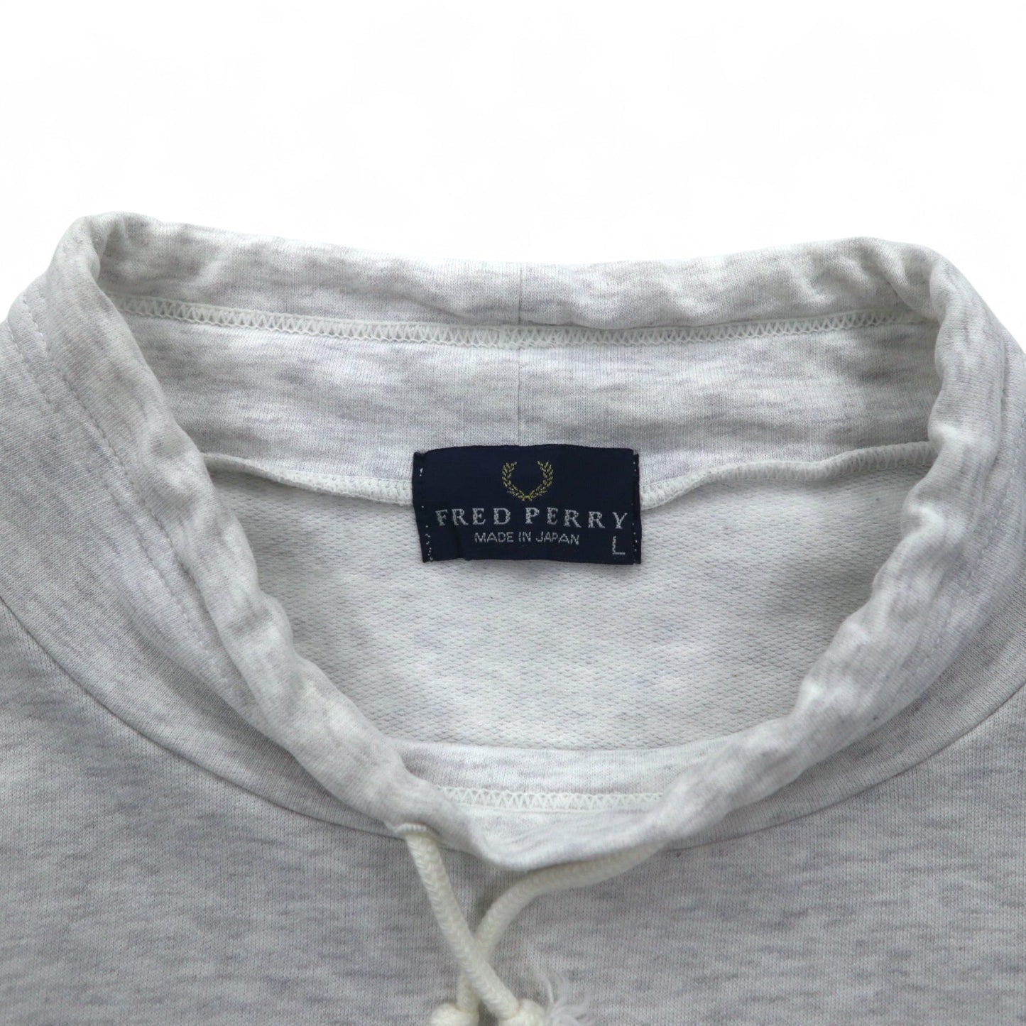 FRED PERRY 90年代 ドローコード ハイネック スウェット L グレー ボトルネック 日本製
