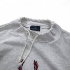 FRED PERRY 90s Drawstring High Neck Sweatshirt L Gray Bottle Neck Made in Japan