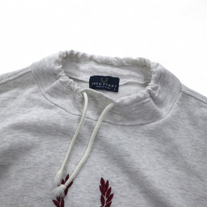 FRED PERRY 90年代 ドローコード ハイネック スウェット L グレー ボトルネック 日本製