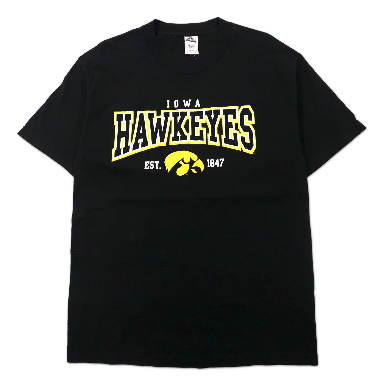 AAA ALSTYLE Iowa Hawkeyes 90年代 カレッジプリントTシャツ L ブラック コットン メキシコ製