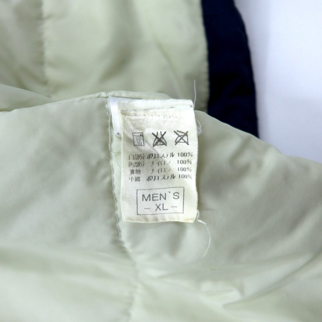 NIKE Insulated Jacket Ripstop Nylon Jacket XL Beige Filled with Polyester Swoosh Logo Embroidery