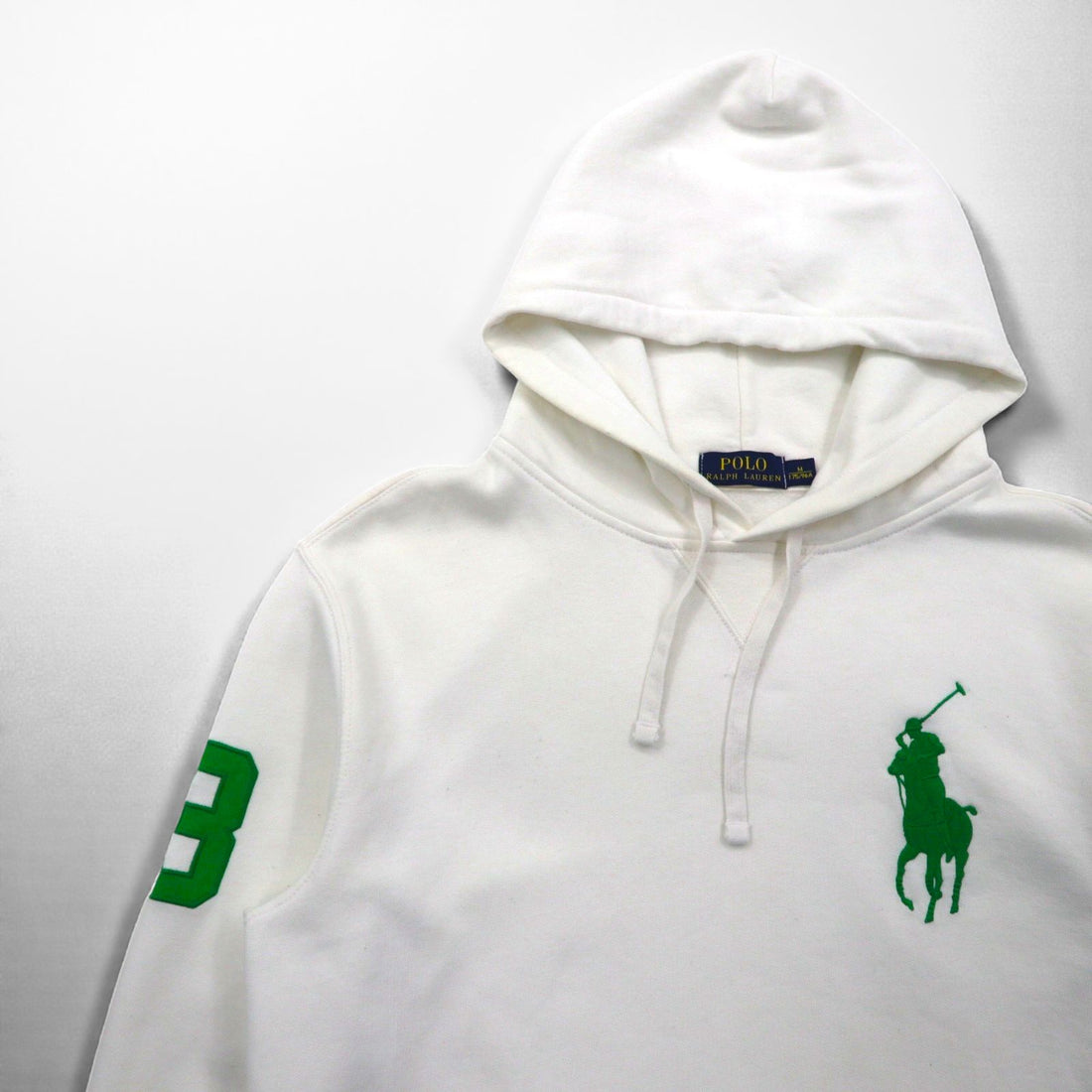 Polo Ralph Lauren Big Pony Pullover Hoodie, Medium, White, Cotton