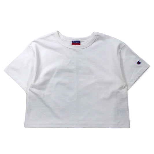 Champion クロップド Tシャツ S ホワイト コットン AAAタグ エルサルバドル製