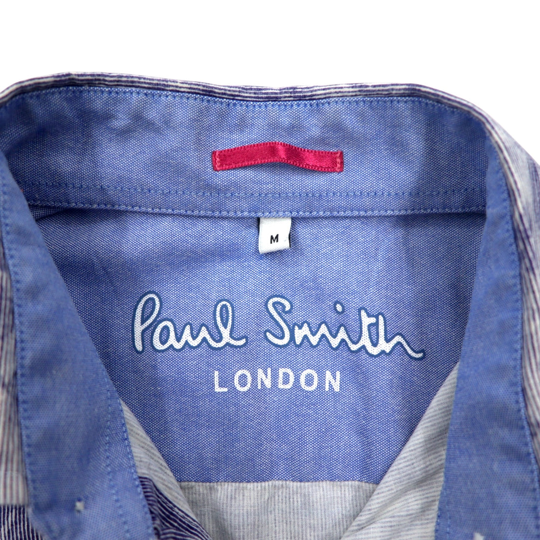 Paul Smith Floral Print Dress Shirt, Medium, Blue, Cotton, One Point Logo Embroidery
