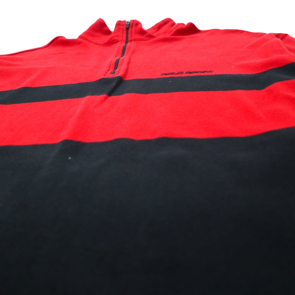 POLO SPORT RALPH LAUREN USA made half zip sweatshirt XXL red cotton big size